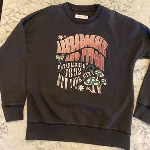 Abercrombie kids faded black crewneck